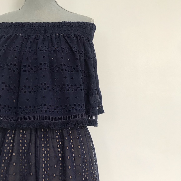Anthropologie Off the Shoulder Eyelet Romper - Picture 3 of 4